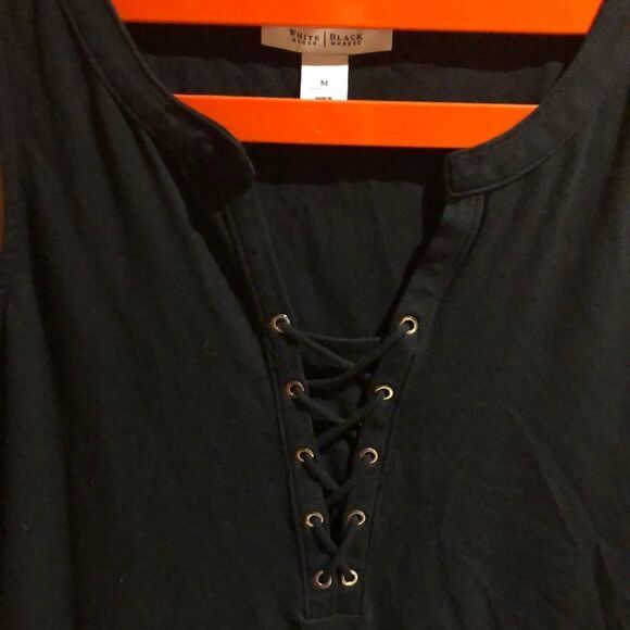 WHBM Black Medium Sleeveless Shirt - Picture 4 of 5